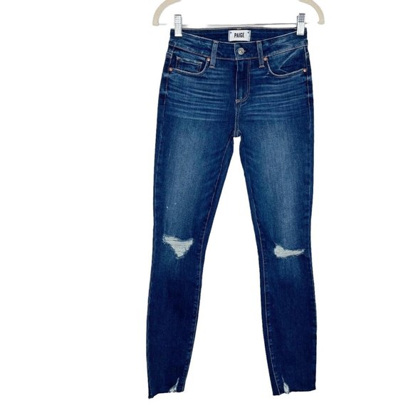 PAIGE Denim - Paige Verdugo Ankle Jeans Womens Size 25 Skinny Dark Wash